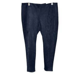 Chico’s Vegan Suede Leggings Blue NWT